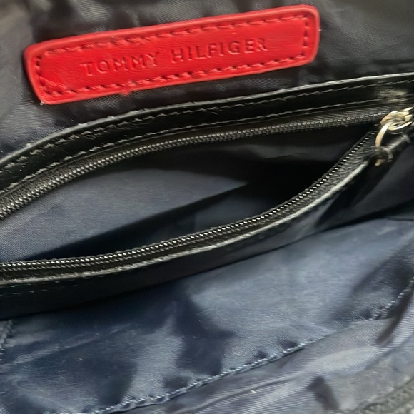 TOMMY HILFIGER Purse Black Print Y2K 90’s Vibe Small Bag VTG VINTAGE - Picture 10 of 11